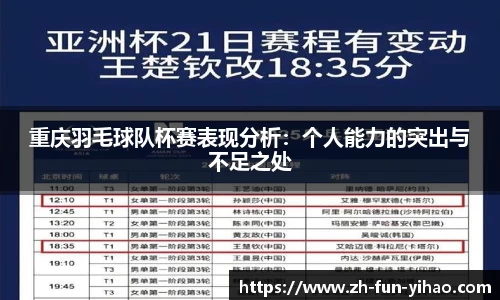 重庆羽毛球队杯赛表现分析：个人能力的突出与不足之处